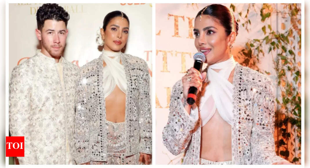 PC-Nick stun in Indo-western outfits at Diwali bash in New York