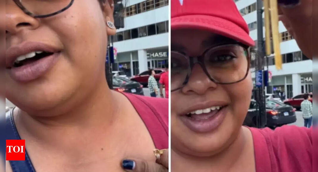 Indian woman narrowly escapes chain snatching in Chicago - video