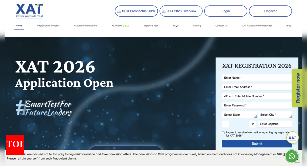 XLRI Jamshedpur to open XAT 2026 application correction window on October 14: Check details here