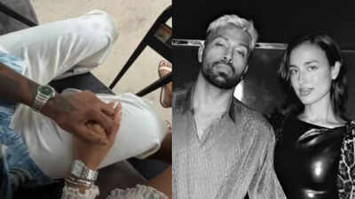 Hardik Pandya and Mahieka Sharma’s PDA: Couple hold hands and flaunt love during romantic beach vacation