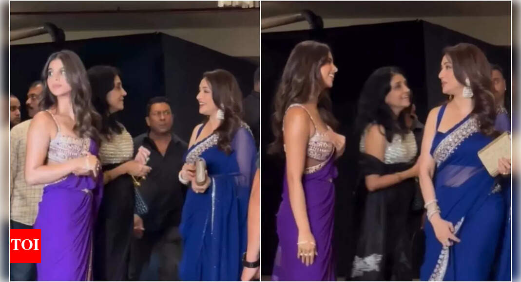 <div>Internet REACTS to Suhana's sweet moment with Madhuri</div>