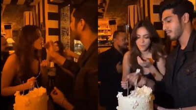 Ahaan Panday feeds cake to Aneet Padda on her birthday as 'Saiyaara' title track plays, VIDEO goes viral - WATCH