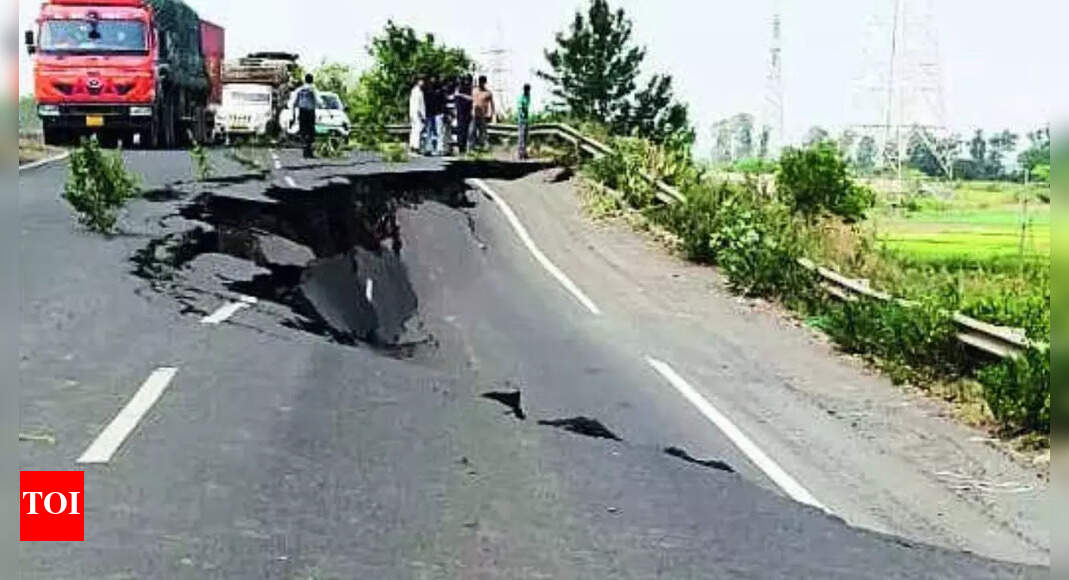Bhopal road collapse: Massive 30-feet crater swallows lane