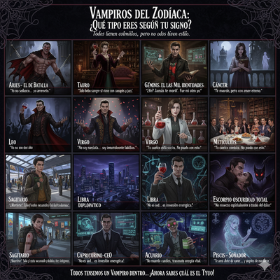 ¿Qué tipo de vampiro eres según tu signo? El zodiaco tiene sed de sangre