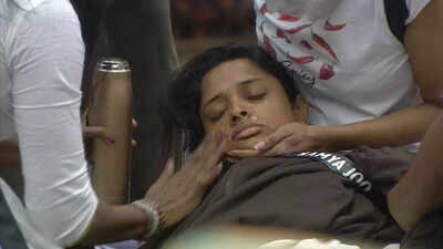  Ramya faints during morning activity; receives immediate medical treatment