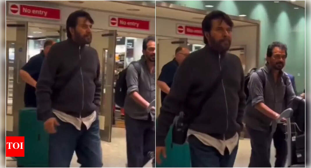 <div>'Patriot: Mammootty arrives in London for shooting of film</div>