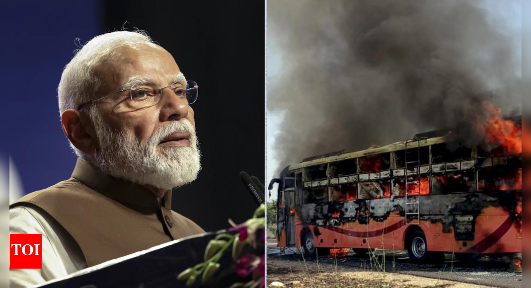 Jaisalmer bus fire: 20 dead; PM Modi says 'distressed by loss', announces ex-gratia of Rs 2 lakh