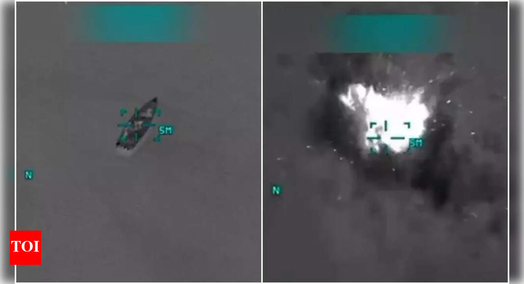 US targets suspected drug-terror vessel off Venezuela; six killed in strike, Trump says — Watch