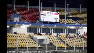 In Goa’s first int’l in eight years, fans stay home as India plays must-win game before empty stands