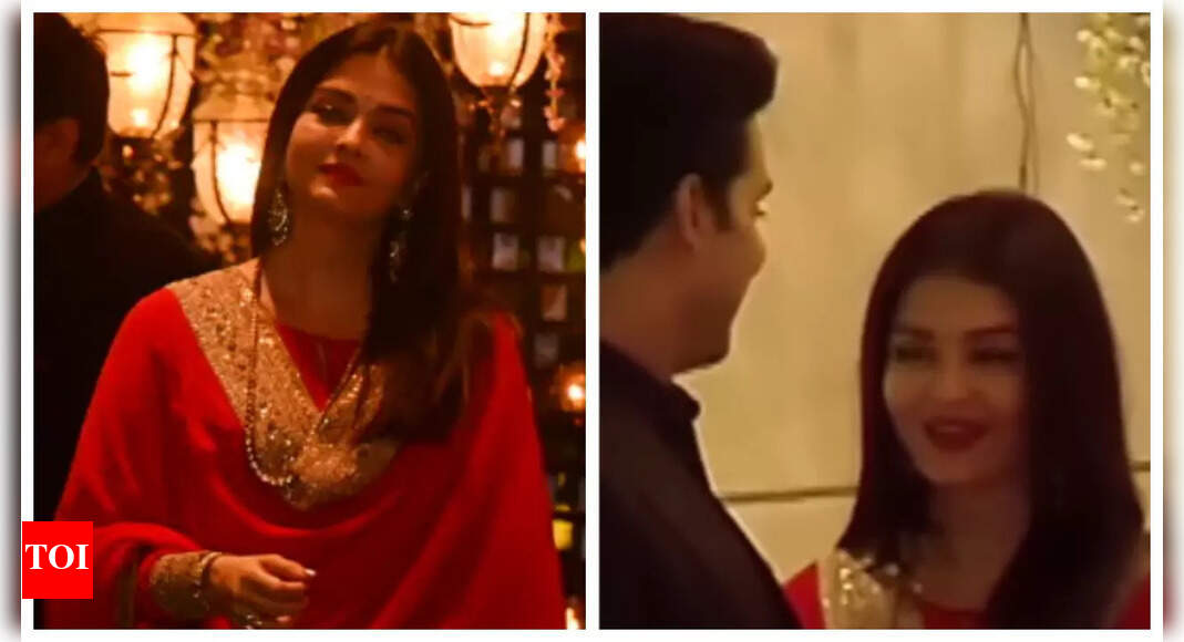 Unseen video of Aishwarya flaunting karwa chauth look goes viral