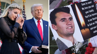 Erika Kirk reveals late husband Charlie’s 'presidential ambitions' as Trump compares him to Abraham Lincoln