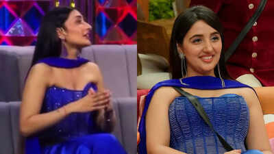  Rise and Fall’s Dhanashree Verma and Bigg Boss 19’s Ashnoor Kaur spotted in a blue corset style gown