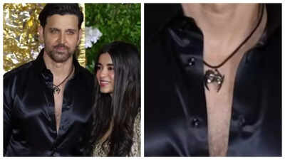 Hrithik Roshan reignites 'Krrish 4' buzz; wears iconic mask pendant at Diwali party - PICS