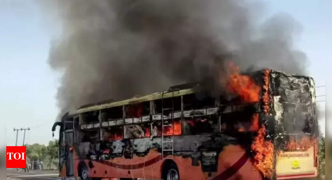 Jaisalmer bus fire: Death toll reaches 21; 2 officials suspended