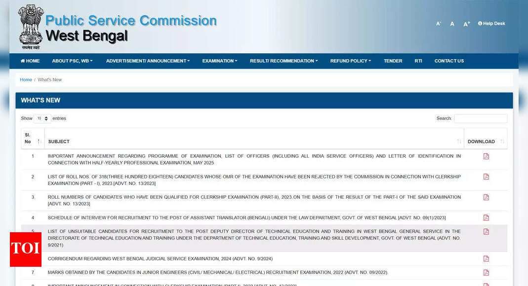 WBPSC clerkship result out at psc.wb.gov.in: Over 89,000 candidates qualify for Part-II; download here