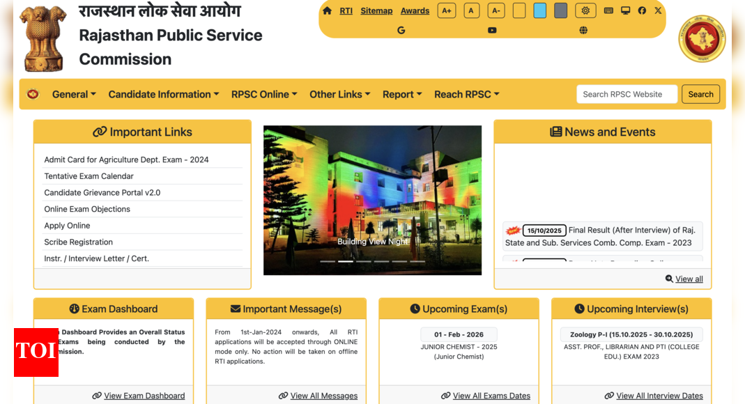 RPSC RAS final result for 2023 session released: 2,219 candidates shortlisted, direct link here