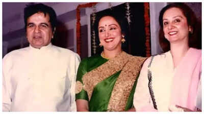 Saira Banu shares rare photo with Dilip Kumar and Hema Malini on the latter’s birthday, recalls their first meeting