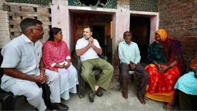UP lynching case: Rahul Gandhi meets Dalit victim's family; claims govt 'threatening' them