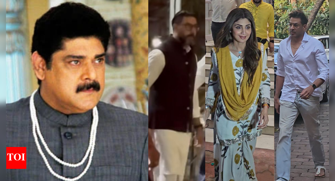 Pankaj Dheer’s prayer meet: Abhishek Bachchan, Shilpa Shetty, Rajat Bedi, Poonam Dhillon and other Bollywood stars pay respects