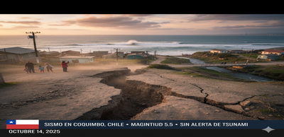 Terremoto de magnitud 5,5 sacude la costa central de Chile sin causar daños mayores