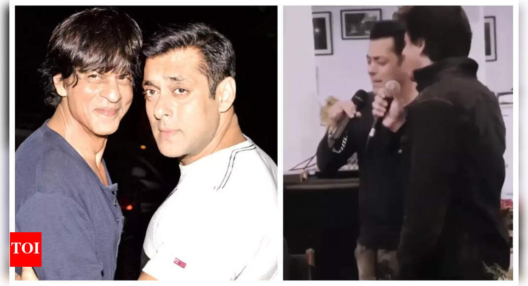 THIS old video of Shah Rukh Khan and Salman Khan singing 'Pyaar Hume Kis Mode Pe' is pure nostalgia - WATCH