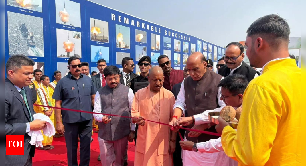 Rajnath, Yogi flag off first batch of Lucknow-made BrahMos missiles