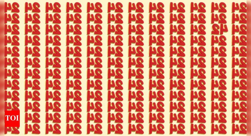 How sharp is your brain? Only a few can spot the inverted 42 among the inverted 24s – The Times of India
