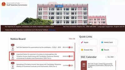 SSC extends CGLE 2025 Tier-I answer key challenge deadline to 21 October; check official notice here