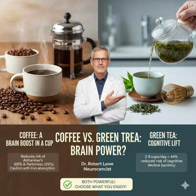 Café vs. té verde: ¿Qué bebida potencia más el cerebro y combate el Alzheimer?