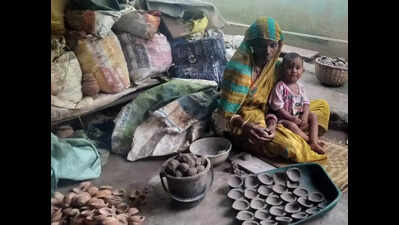 Diya makers ready with wares for Diwali