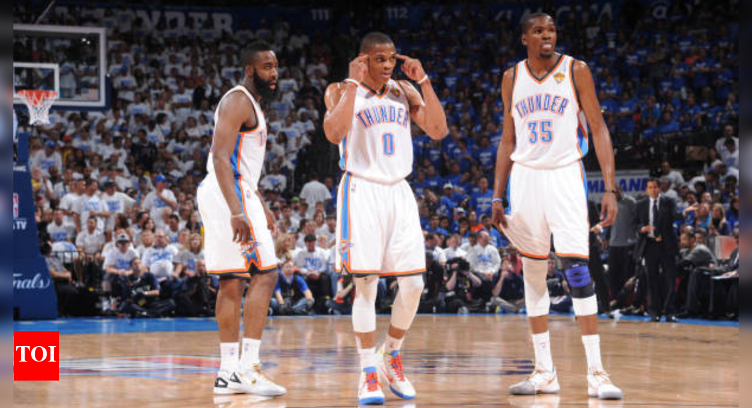 Kendrick Perkins criticizes Kevin Durant over comments on James Harden’s exit from the Oklahoma City Thunder in Netflix’s 