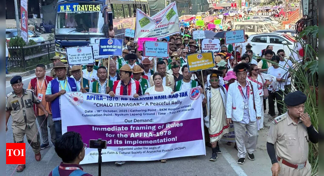 10k rally in Itanagar demanding implementation of APFRA, 1978