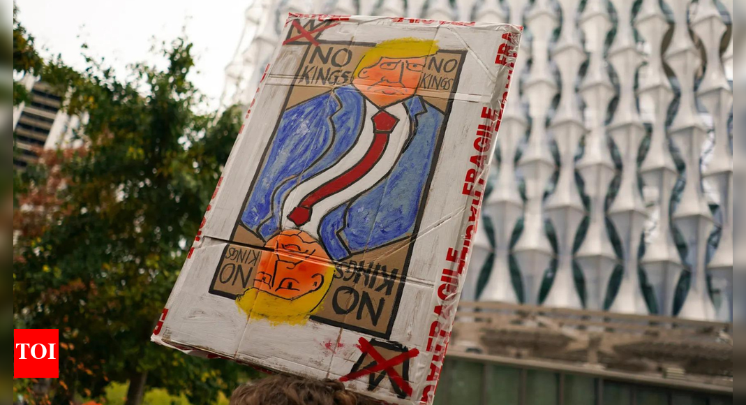 <div>From 'Orange Lies Matter' to 'Make Fascists Afraid Again': 10 placards that stole the show at 'No Kings' protest</div>