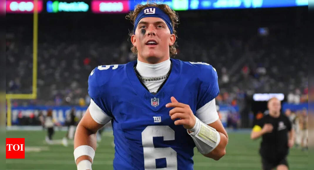 Giants rookie QB Jaxson Dart sparks internet frenzy after walking past fan pleading for a fist bump