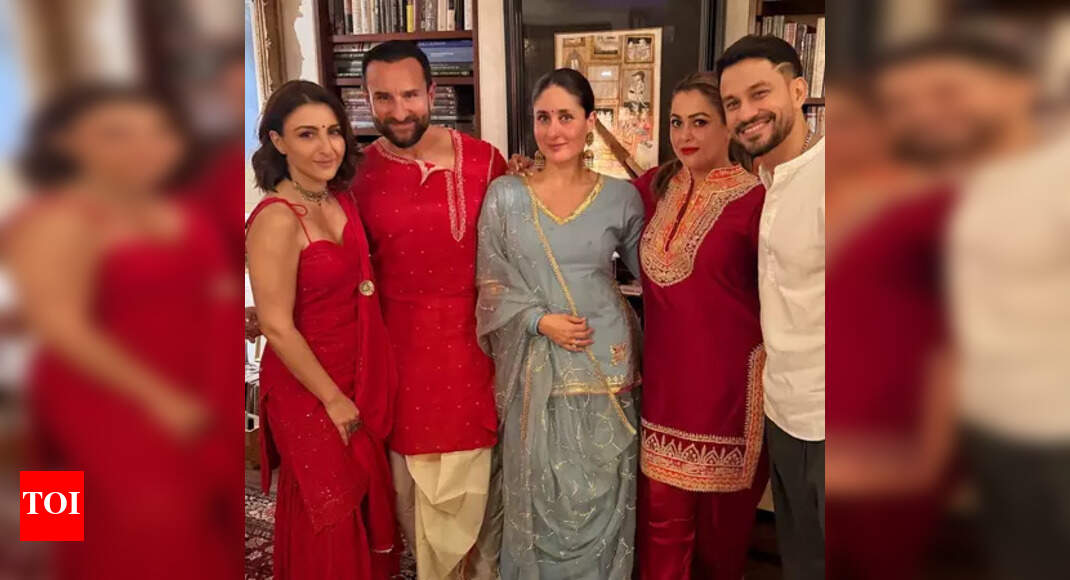 Inside Soha Ali Khan’s pre-Diwali celebration; 'Solid gold energy' with Kareena Kapoor, Karishma and Saif Ali Khan