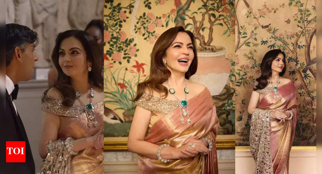 Star-studded elegance: Nita Ambani and Rishi Sunak grace the Pink Ball at the British Museum