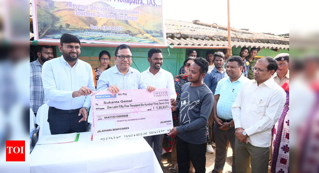Government officials deliver welfare benefits to Kotia villagers
