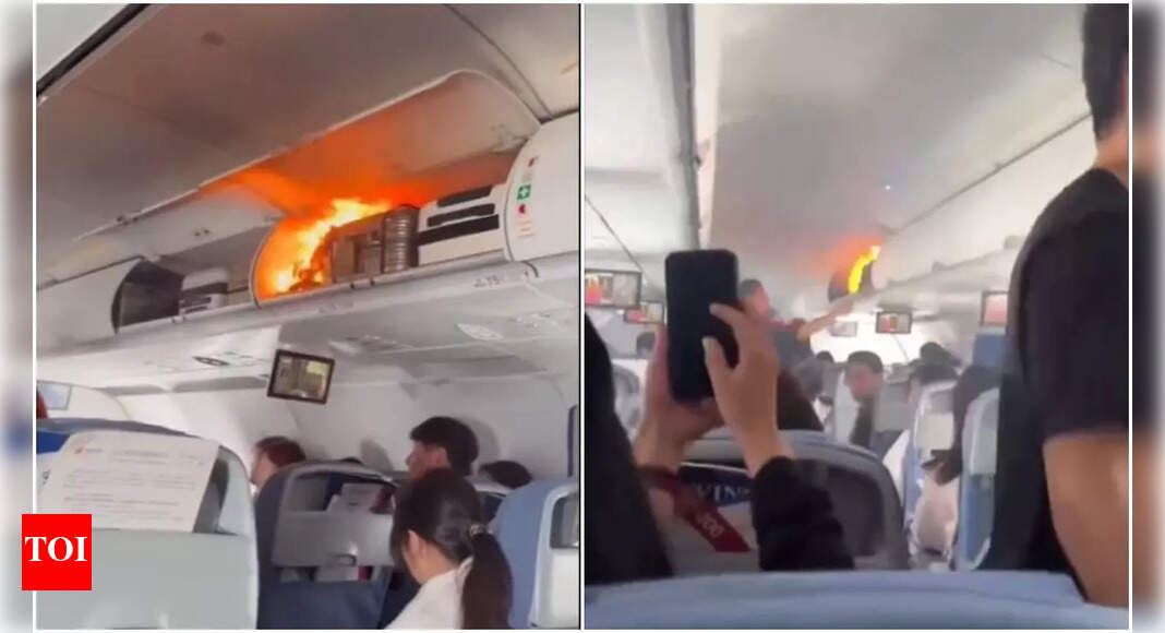 Smoke, flames, and flight diversion: Air China flight makes emergency landing after carry-on lithium battery ignites — video Smoke, flames, and flight diversion: Air China flight makes emergency landing after carry-on lithium battery ignites — video