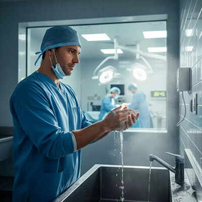 Por qué los cirujanos cardíacos se lavan las manos durante exactamente un minuto antes de una cirugía