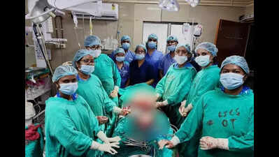 Mother and baby survive after complex secondary abdominal pregnancy surgery