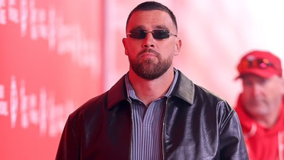 Travis Kelce stuns Arrowhead in black leather before Raiders game with Taylor Swift attention growing