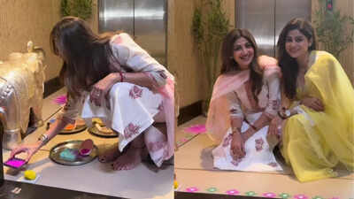 Shilpa Shetty shares a fun glimpse of her Diwali prep with sister Shamita Shetty - Watch