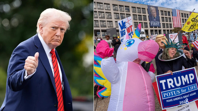  Donald Trump dismisses nationwide 'No Kings' protests; claims rallies funded by 'radical left groups'