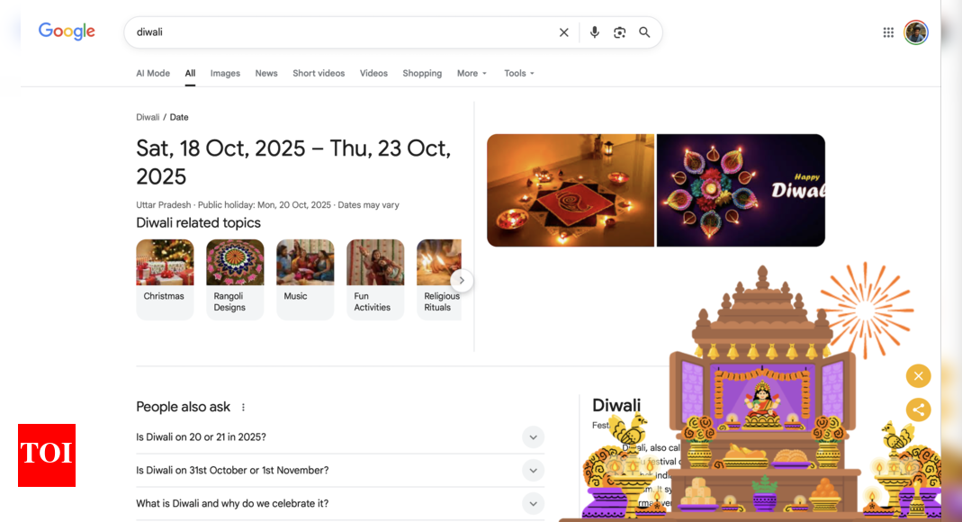 Google celebrates Diwali 2025 with crackers, sweets, and Laxmi Puja: Here’s how to find Google Search’s Diwali surprise