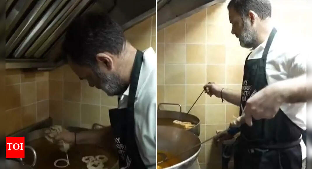 'True sweetness of Diwali': Rahul makes 'imarti' at iconic Delhi shop - watch