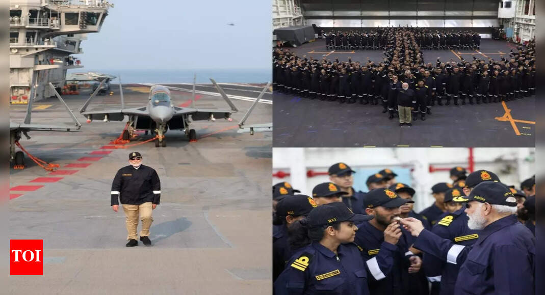 Dinner, songs, yoga & more: How PM Modi spent Diwali with Navy on INS Vikrant