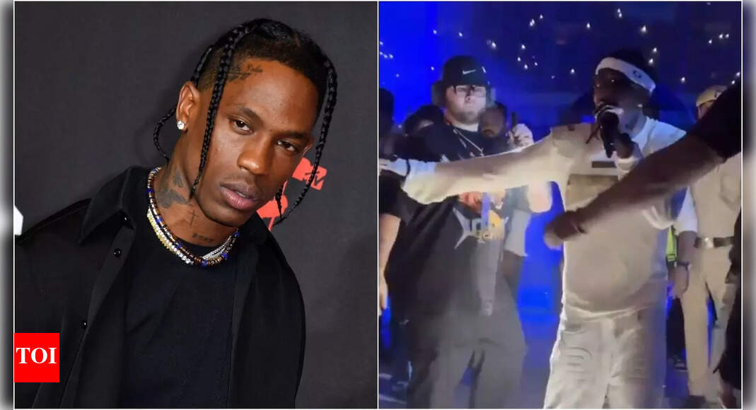 Travis Scott’s Delhi concert: Fans try to pull the rapper into the crowd, jump barricade; security intervenes - Watch