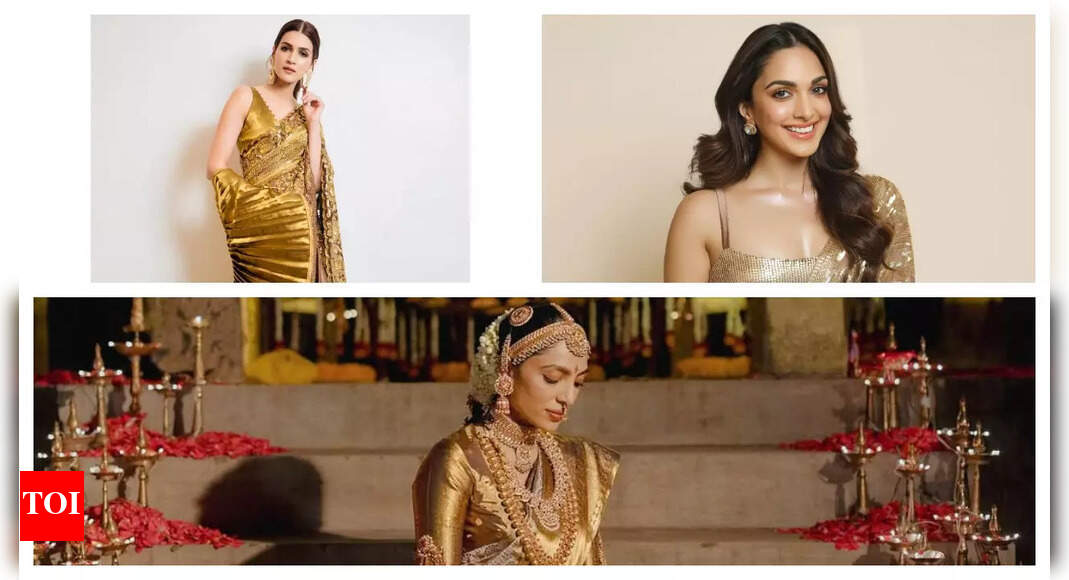 This festive season, shine like celebs in golden outfits