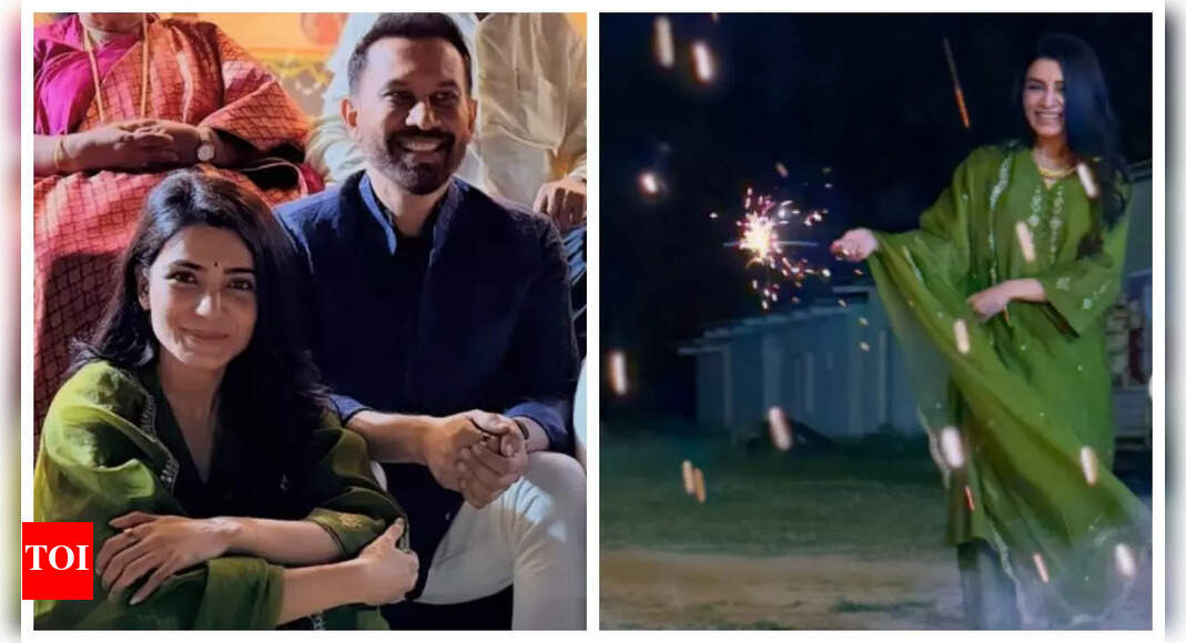 Samantha celebrates Diwali with rumoured beau Raj Nidimoru; couple pose together as they send out festive greetings