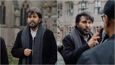  Mammootty steals the show in London BTS; Fans React to his salt and pepper look